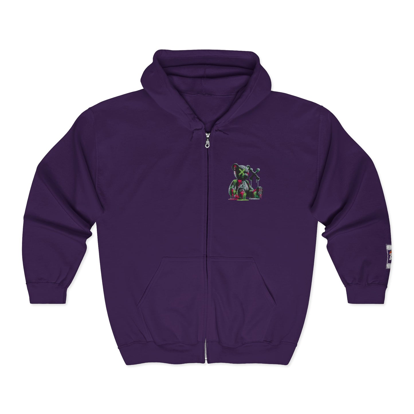 Cool Bear Graphic Unisex Zip Hoodie, Cozy Hoodie for Teens, Casual Wear, Street Style, Perfect Gift for Friends