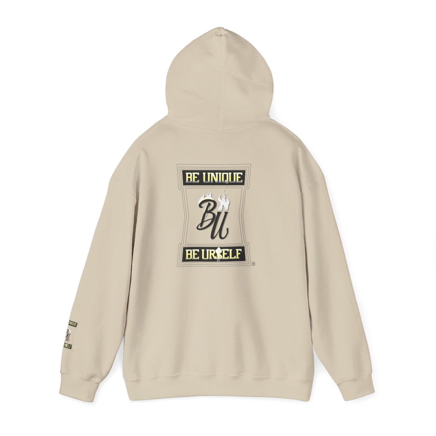 Hoodie — Cherub with Roses Design, 'Be True, Be Yourself' Inspirational Streetwear