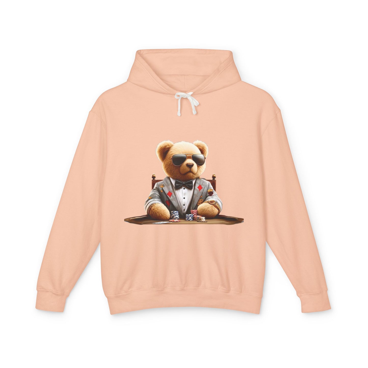 Cool Bear Poker Unisex Lightweight Hoodie