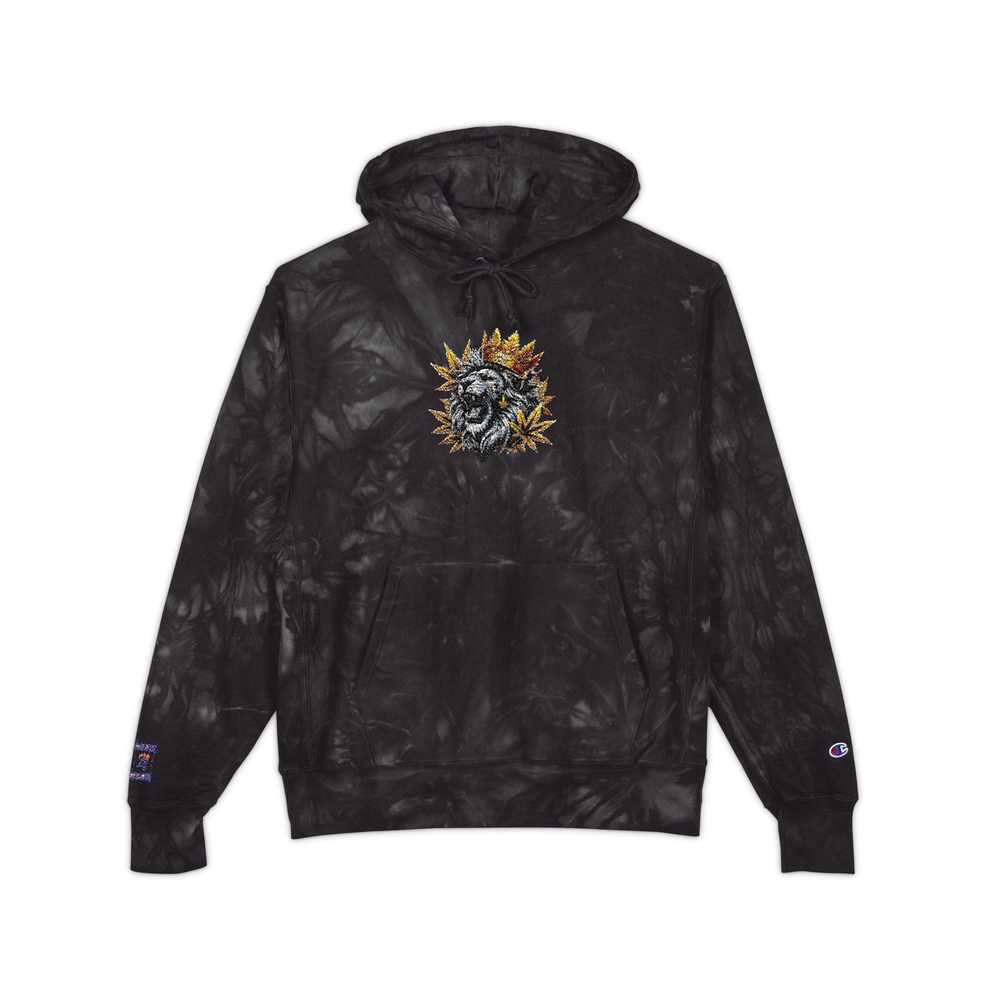 Unisex Tie-Dye Hoodie with Embroidery, Unisex Sweatshirt, Comfortable Casual Wear, Trendy Fashion, Gift for Him/Her