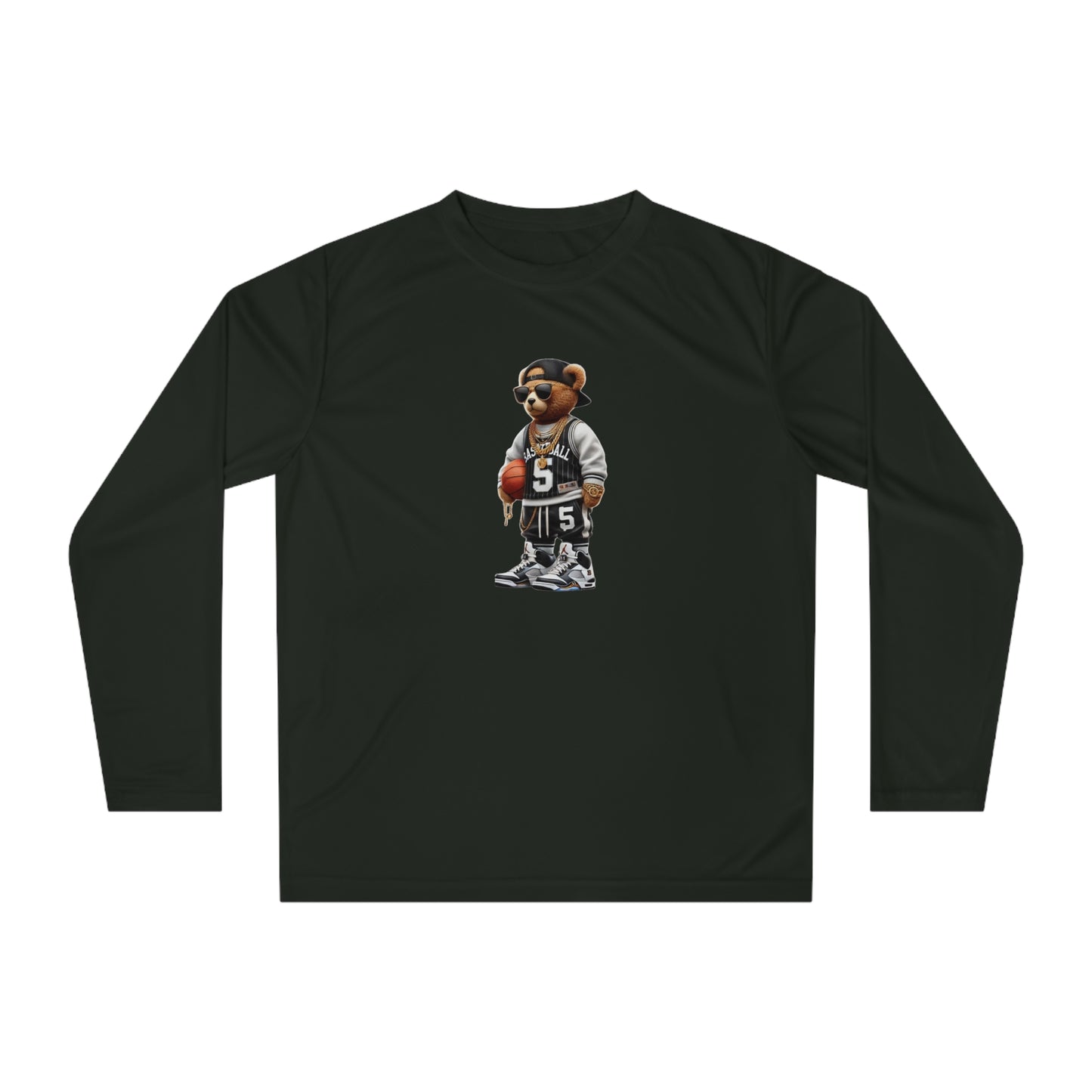 Cool Bear Graphic Long Sleeve Shirt | Casual Sportswear, Unisex Activewear, Streetwear Fashion, Gift for Sports Lovers