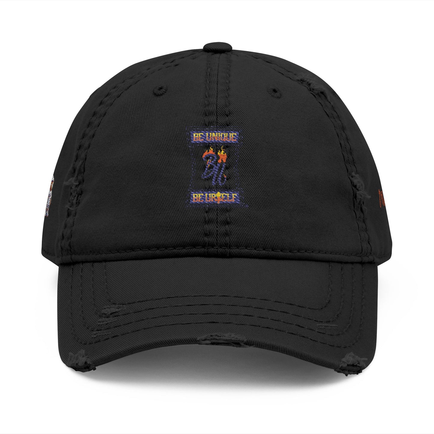 Distressed Dad Hat with Embroidery, Casual Cap, Unisex Hat, Fashion Accessory, Gift for Dad, Trendy Headwear