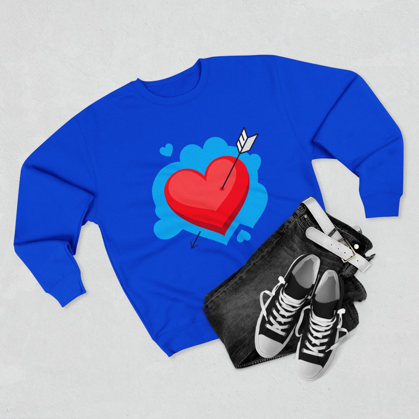 Heart & Self Expression Crewneck Sweatshirt - Cozy Unisex Top for Valentine's Day, Unique Gift, Casual Wear, Be Unique, Comfortable Fashion