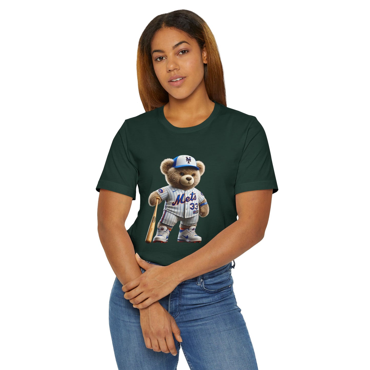 Sporty Bear Graphic Tee - Unisex Jersey T-Shirt, Cute Animal Shirt, Fun Baseball Apparel, Gift for Sports Fans, Casual Wear