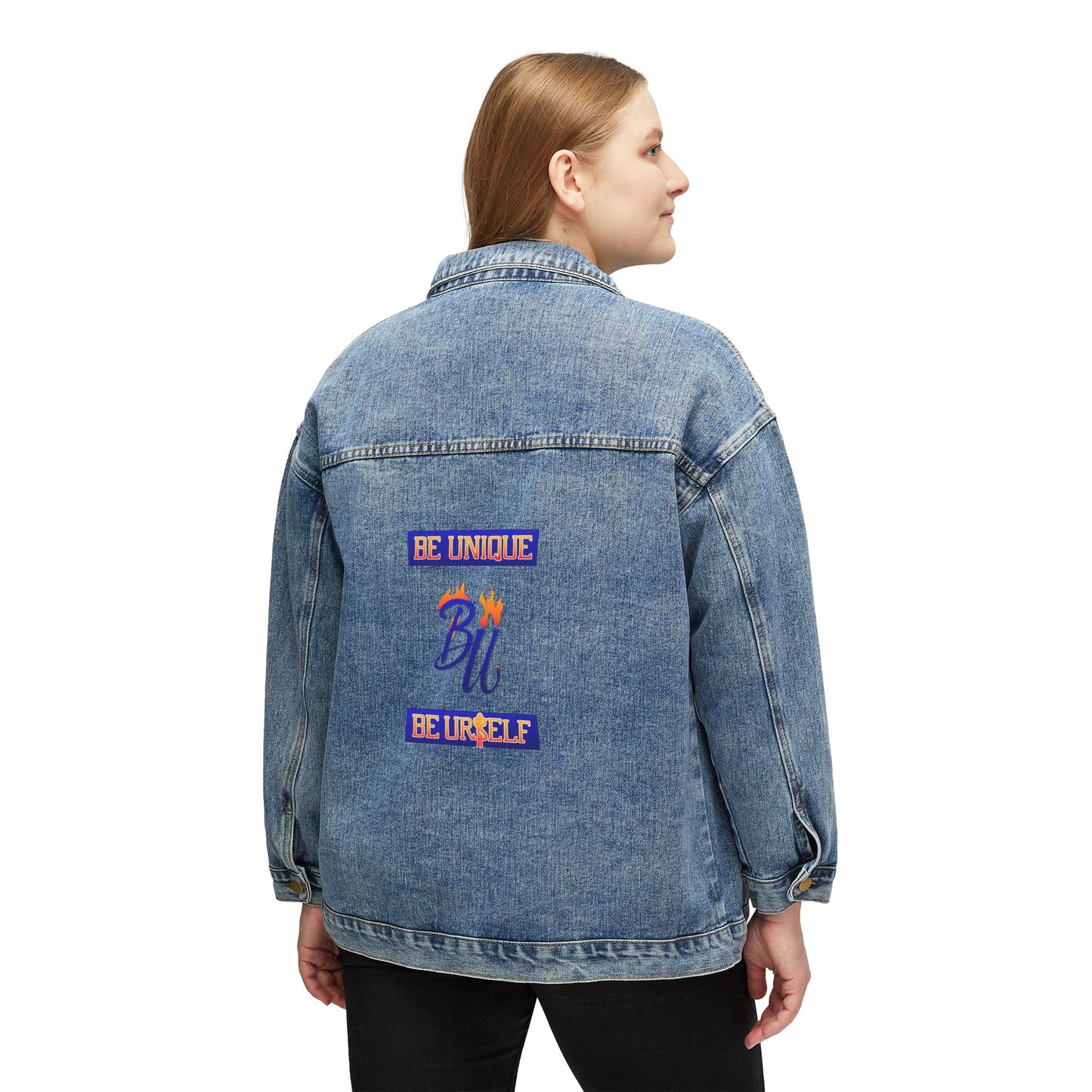 Women's Denim Jacket - Be Unique, Be Yourself - Stylish Outerwear for Every Occasion, Trendy Summer Wardrobe Essential, Casual [...]