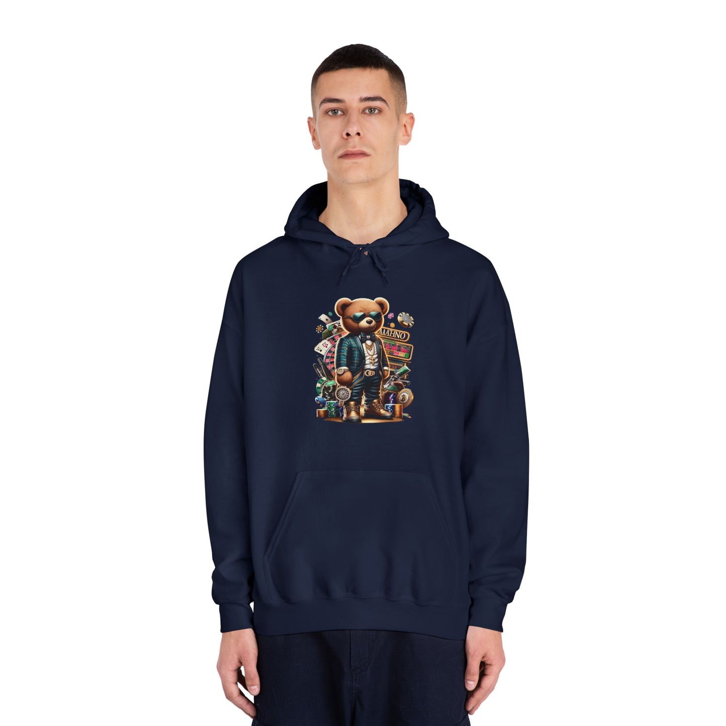 Unique Graphic Hoodie for Trendsetters, Original Bear Art, Cozy Gift for Friends, Be Unique Be Yourself, Casual Fashion