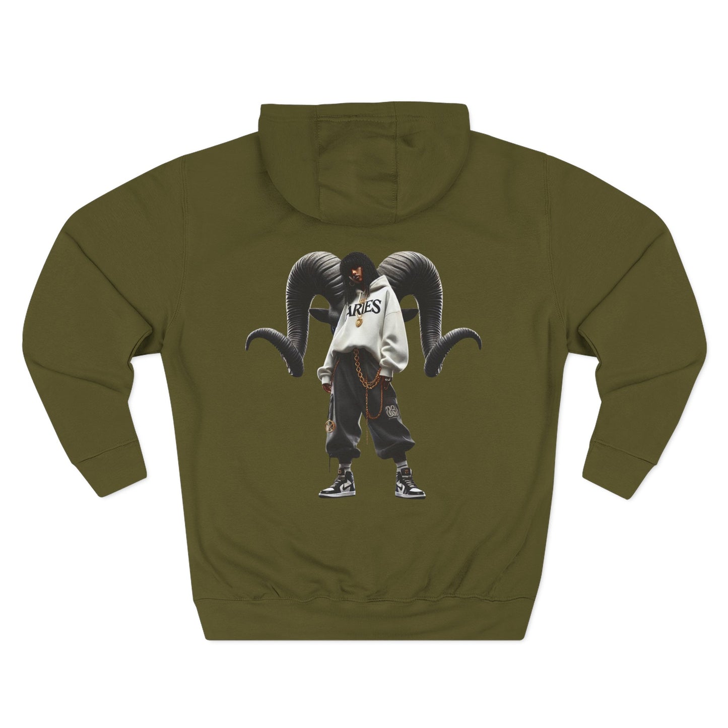 Three-Panel Fleece Hoodie