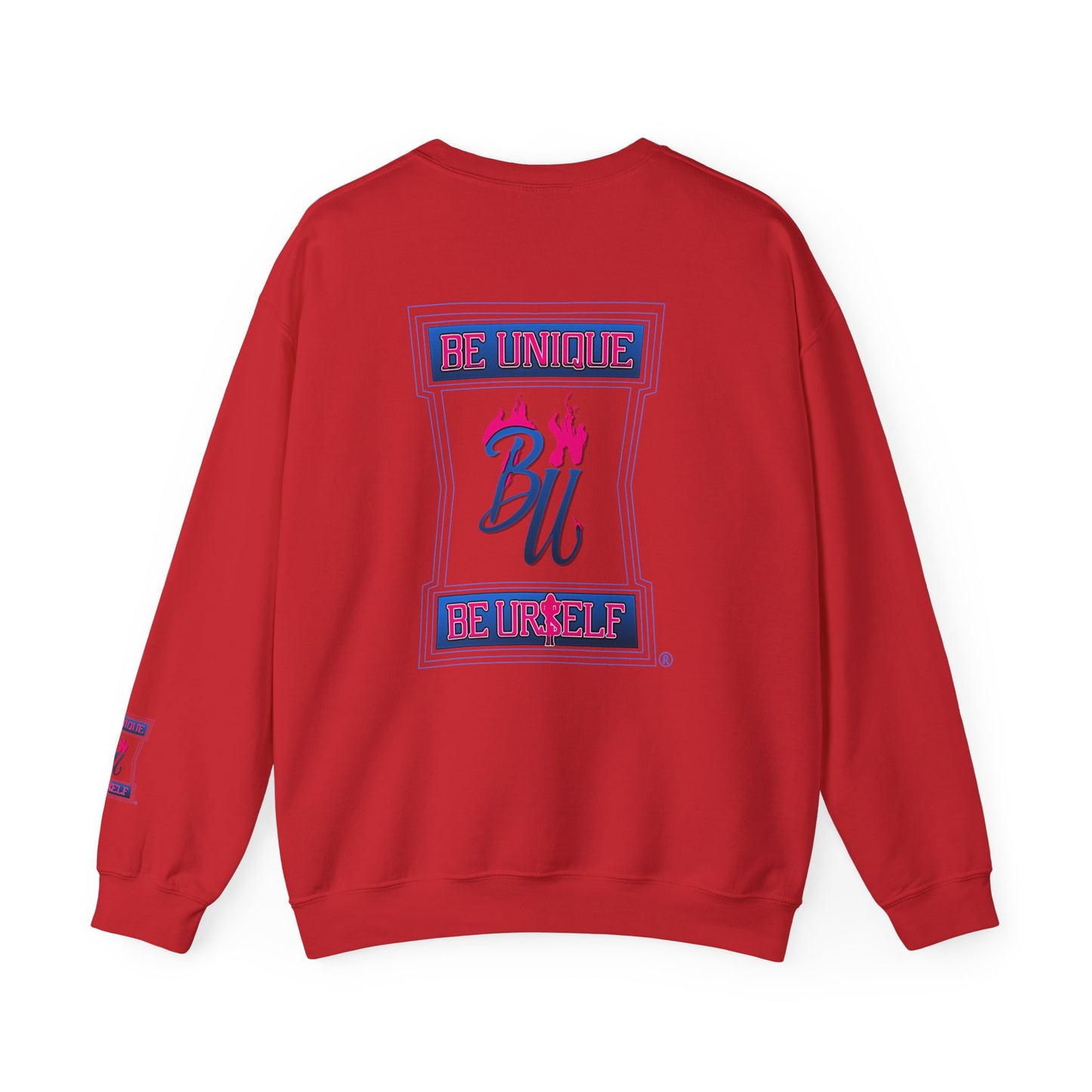 Skull Graffiti Crewneck Sweatshirt — "Be Unique Be Urself" Streetwear