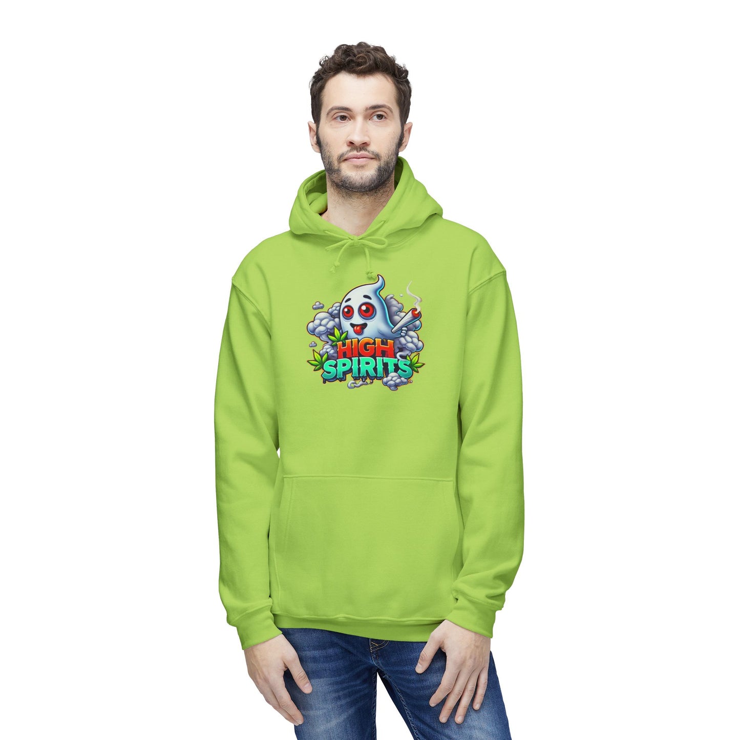 Unisex Hooded Sweatshirt - Halloween Ghost Design, Cozy Gift for Fall, Party Wear, Spooky Season, Casual Comfort