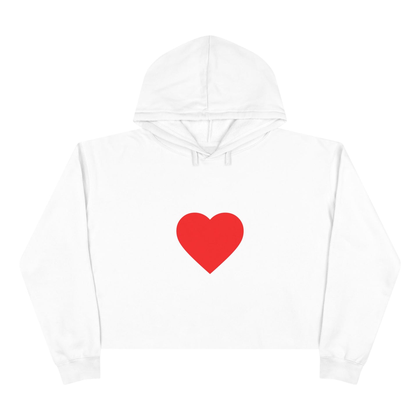 Trendy Crop Hoodie with Heart and Unique Message, Casual Hoodie, Gift for Her, Summer Fashion, Streetwear