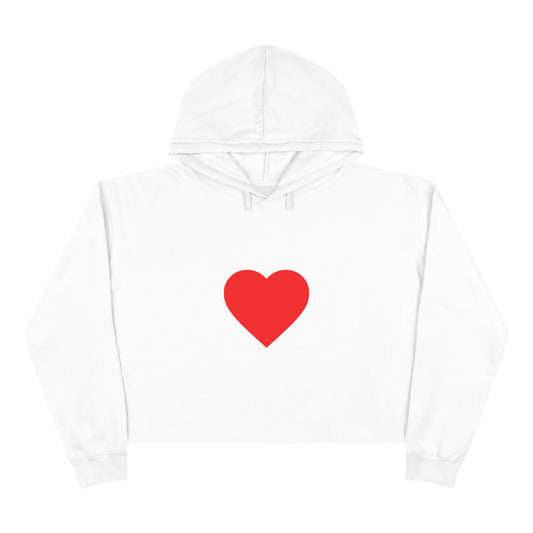 Trendy Crop Hoodie with Heart and Unique Message, Casual Hoodie, Gift for Her, Summer Fashion, Streetwear