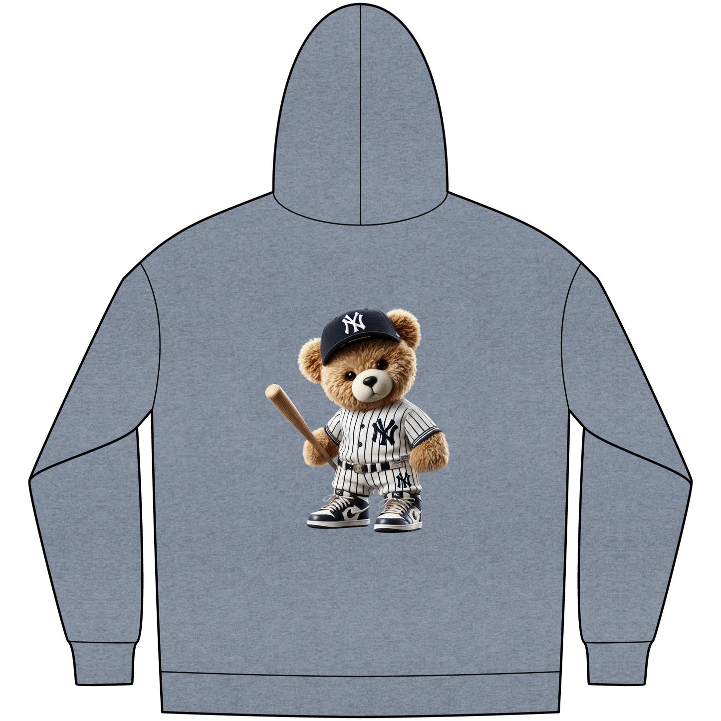 Cozy Sports Bear Hoodie, Casual Men’s Fleece, Great for Game Days, Gift for Sports Fans, Fun and Comfortable Wear