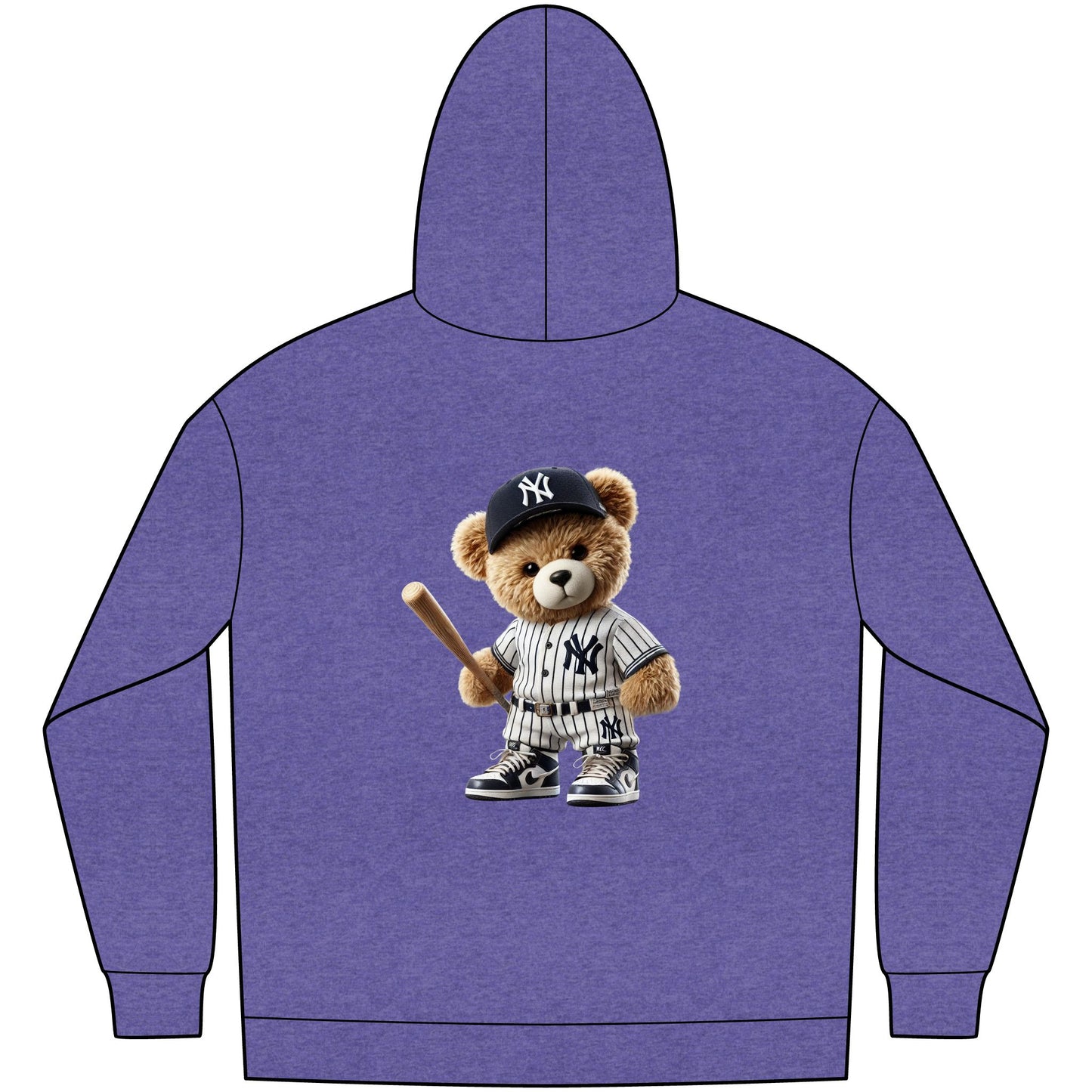 Cozy Sports Bear Hoodie, Casual Men’s Fleece, Great for Game Days, Gift for Sports Fans, Fun and Comfortable Wear