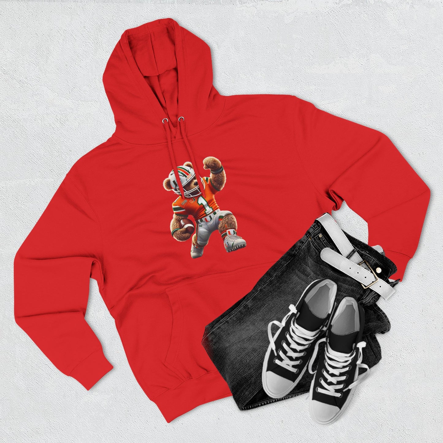 Sporty Three-Panel Fleece Hoodie, Unique Hooded Sweatshirt, Casual Fall Wear, Gift for Sports Fans, Comfortable Activewear