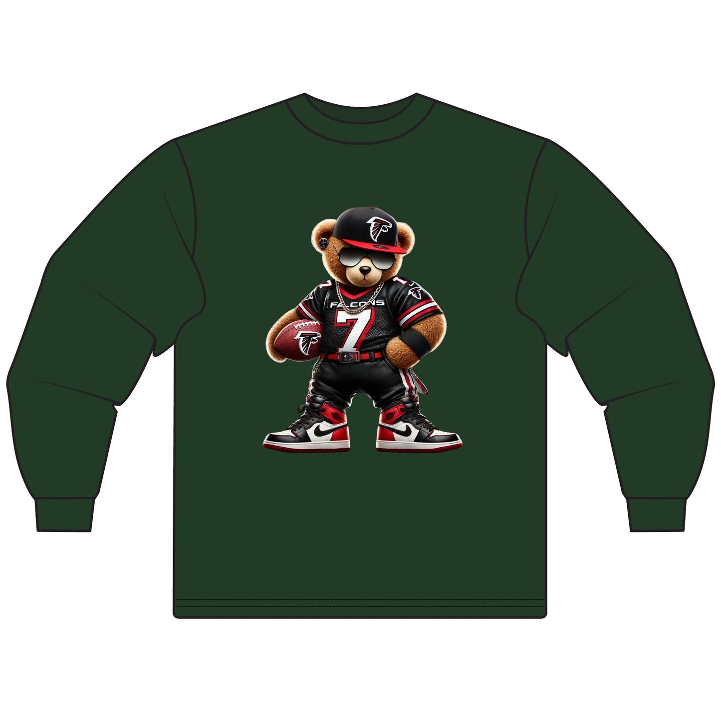 Stylish Unisex Long Sleeve T-Shirt featuring Trendy Bear Design, Casual Wear, Gift for Sports Fans, Cozy Outfit, Everyday Comfort