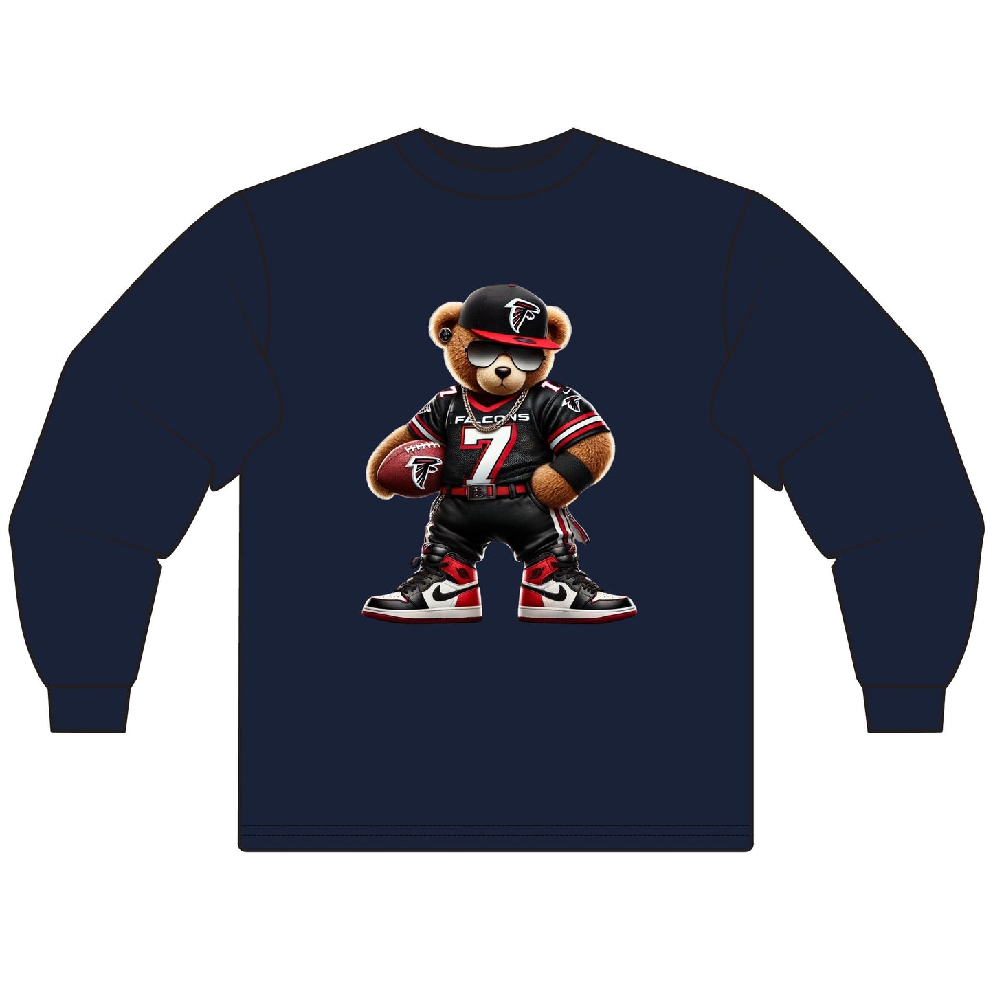 Stylish Unisex Long Sleeve T-Shirt featuring Trendy Bear Design, Casual Wear, Gift for Sports Fans, Cozy Outfit, Everyday Comfort