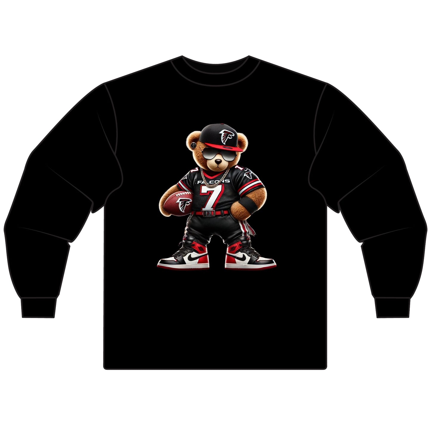 Stylish Unisex Long Sleeve T-Shirt featuring Trendy Bear Design, Casual Wear, Gift for Sports Fans, Cozy Outfit, Everyday Comfort