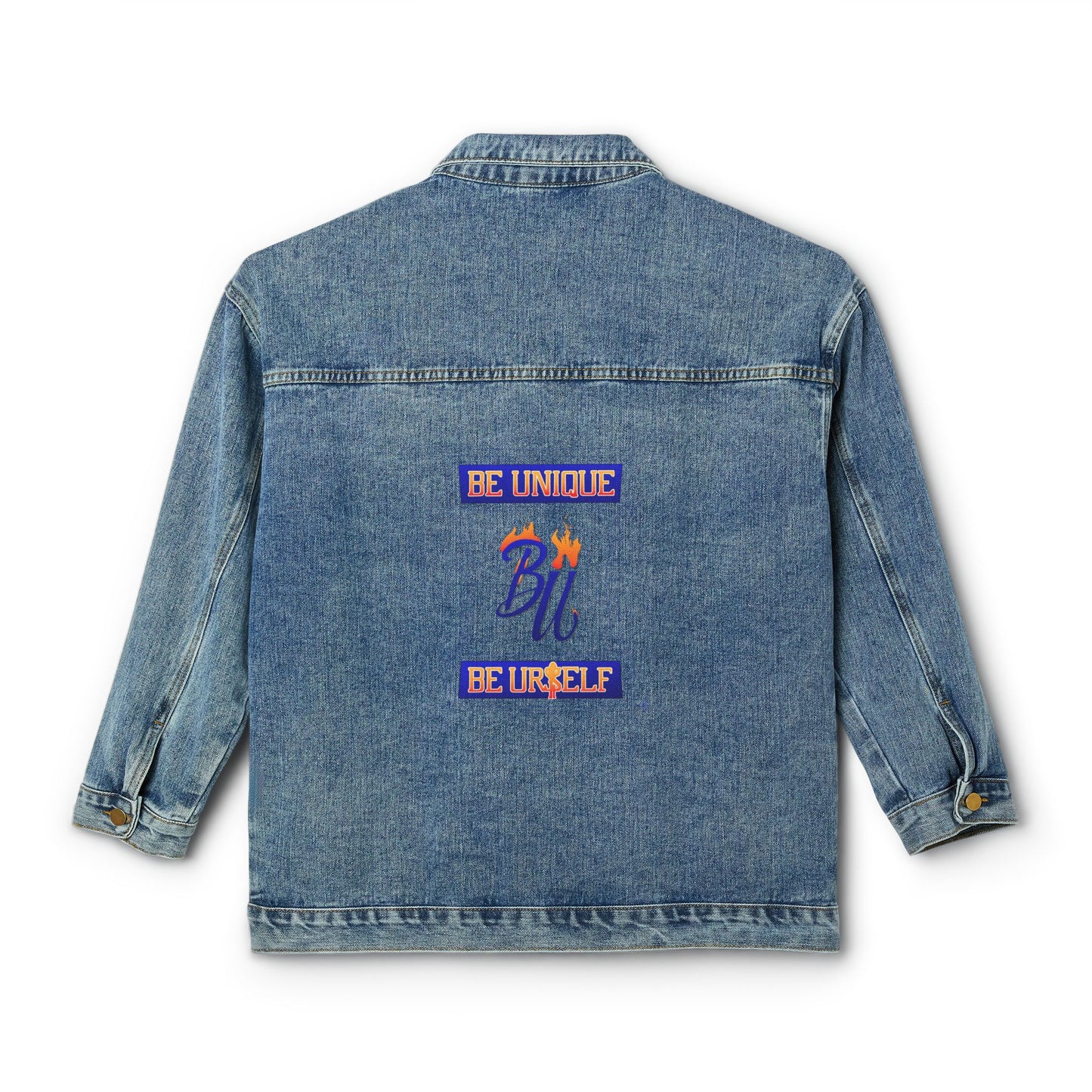 Women's Denim Jacket - Be Unique, Be Yourself - Stylish Outerwear for Every Occasion, Trendy Summer Wardrobe Essential, Casual [...]