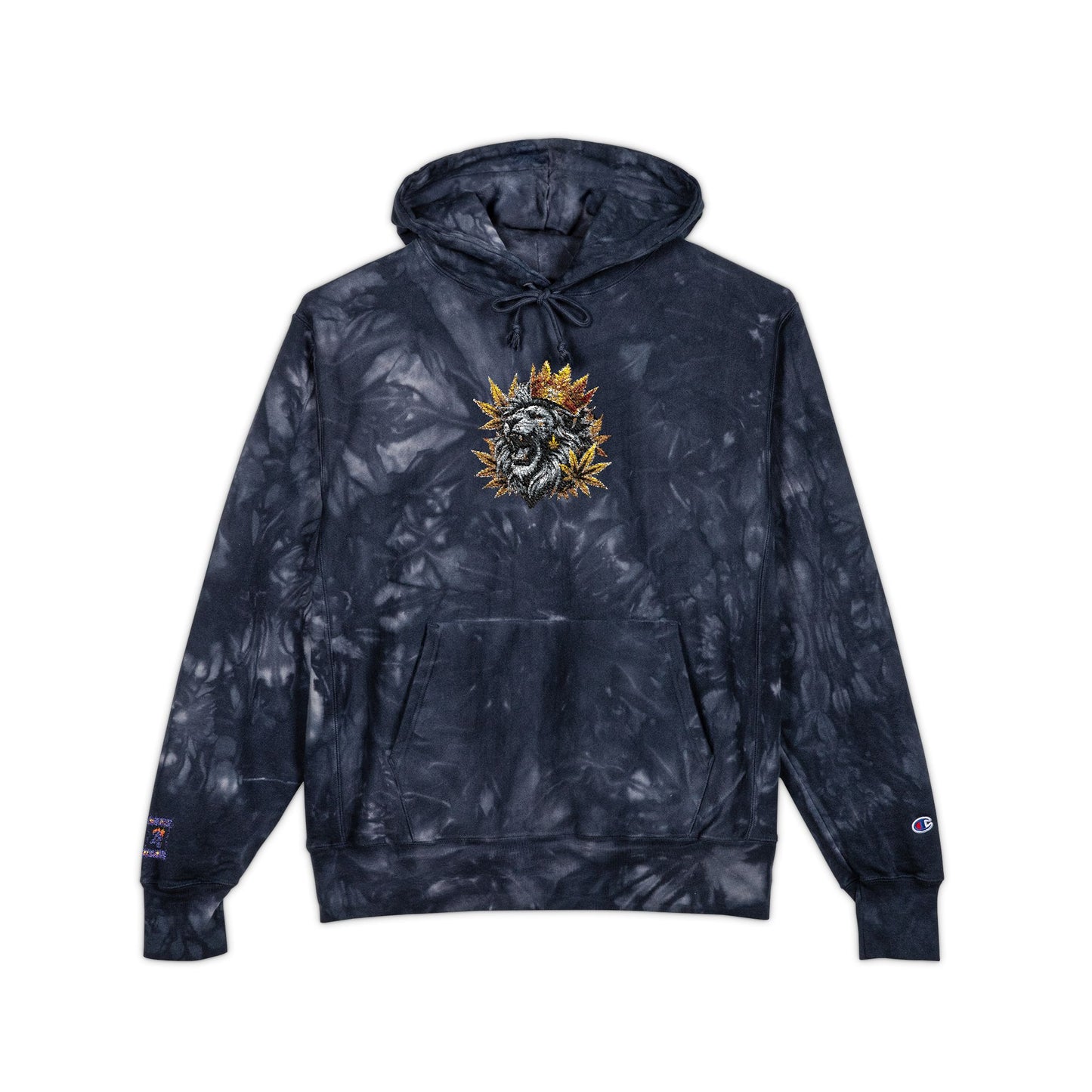 Unisex Tie-Dye Hoodie with Embroidery, Unisex Sweatshirt, Comfortable Casual Wear, Trendy Fashion, Gift for Him/Her