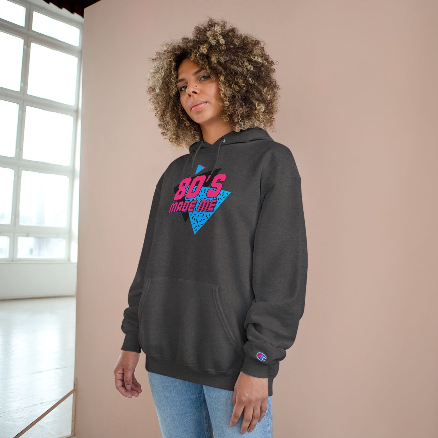 Hoodie — '80s Made Me' Retro Graphic Champion Hoodie