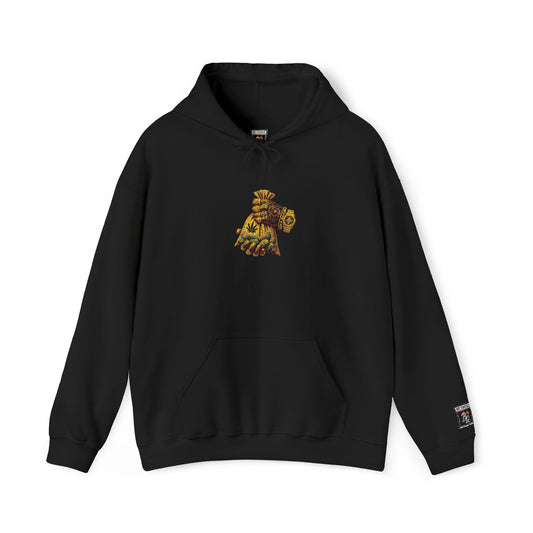 Hoodie — Golden Floral Teddy Bear Graphic Pullover