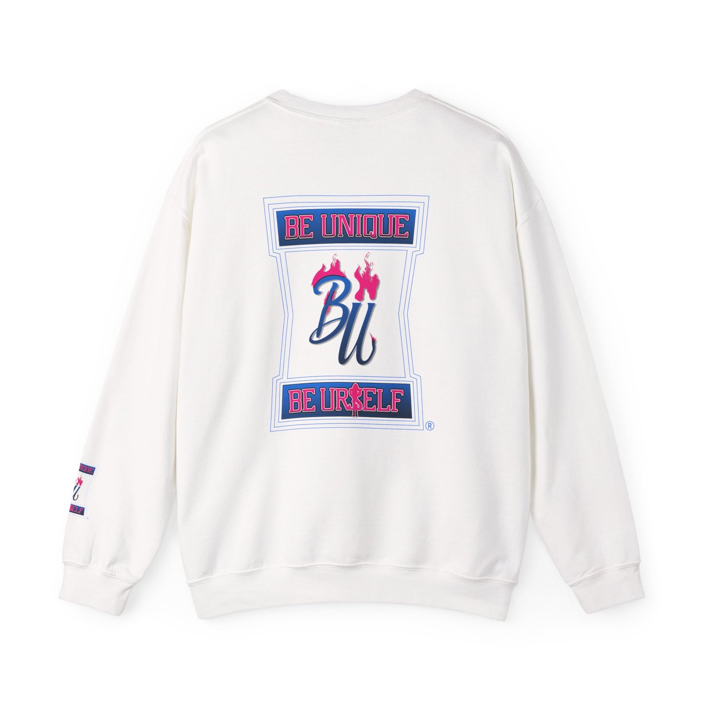 Skull Graffiti Crewneck Sweatshirt — "Be Unique Be Urself" Streetwear