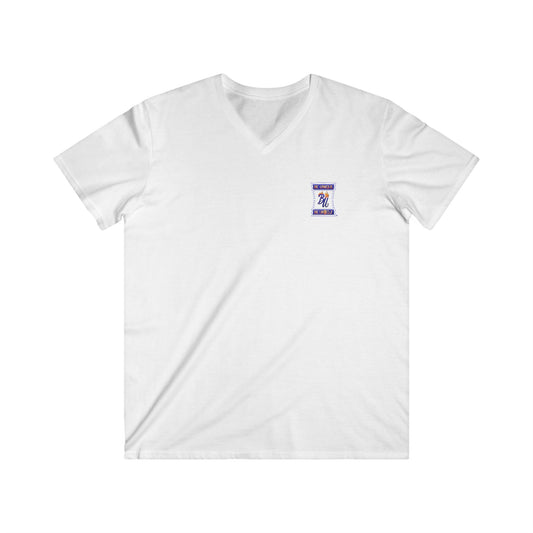 Men's V-Neck Short Sleeve Tee with Sports Bear Design, Casual Wear, Gift for Sports Fans, Summer Fashion, Birthday Gift, Sports Apparel