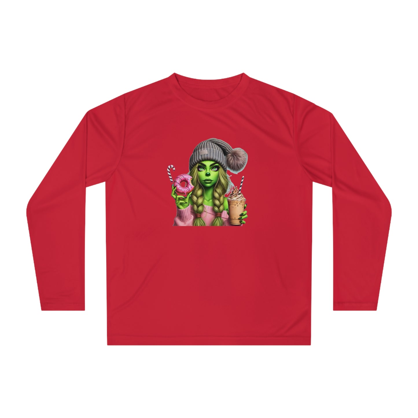 Unisex Performance Long Sleeve Shirt with Fun Green Illustration, Cute Gift for Friends, Ideal for Parties, Festivals, Everyday Wear, [...]
