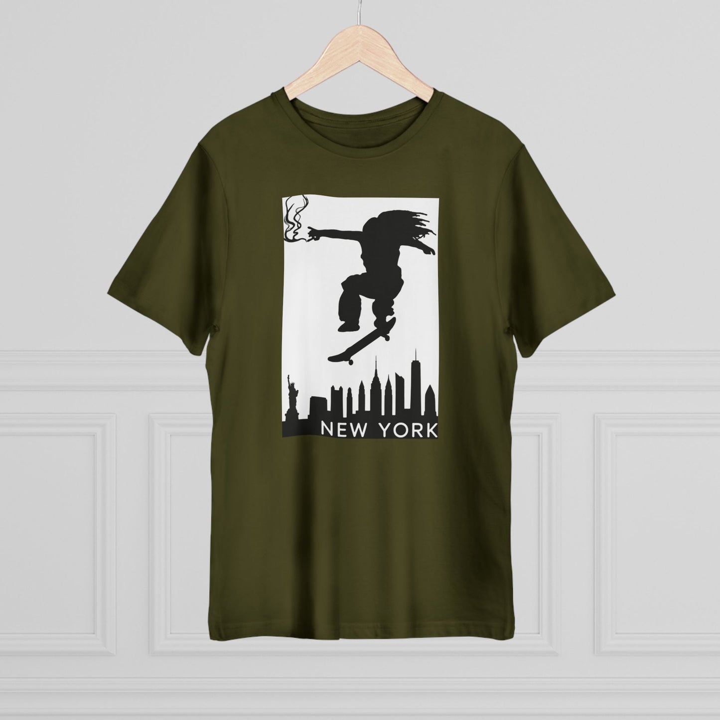 New York City Skater T-shirt, Urban Style Tee, Streetwear Shirt, Skateboarder Apparel, NYC Vibes Fashion