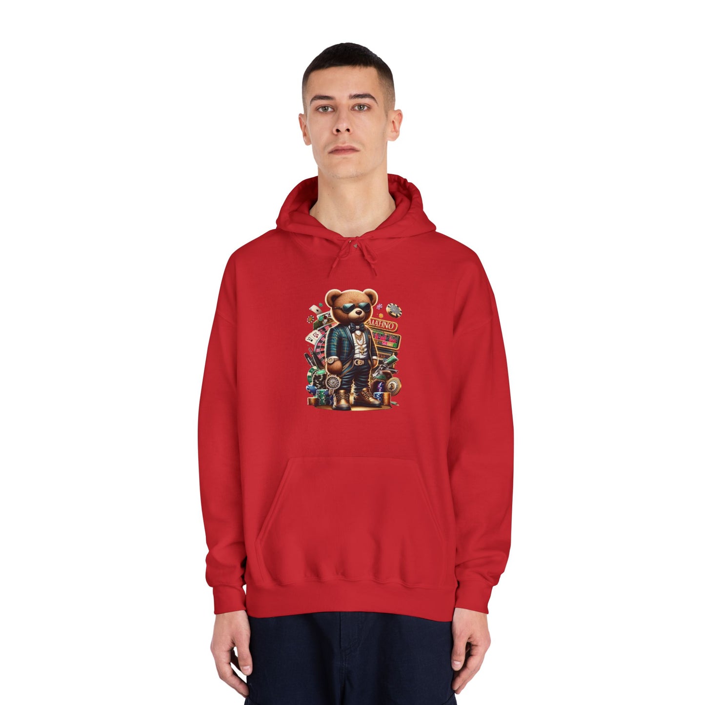 Unique Graphic Hoodie for Trendsetters, Original Bear Art, Cozy Gift for Friends, Be Unique Be Yourself, Casual Fashion