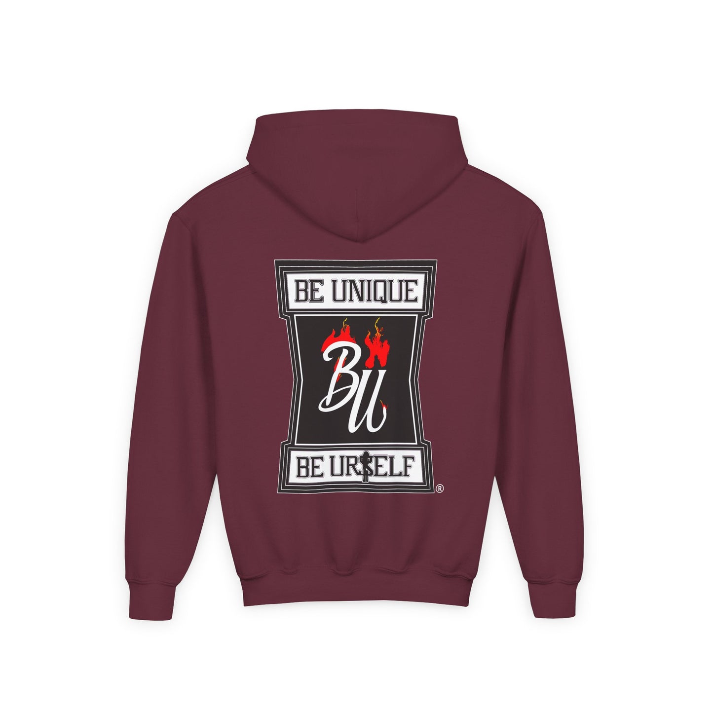 Harley Quinn Inspired Youth Hoodie, Be Unique Be Yourself Sweatshirt, Comic-Con Apparel, Kids Gift, Movie Fan Hoodie