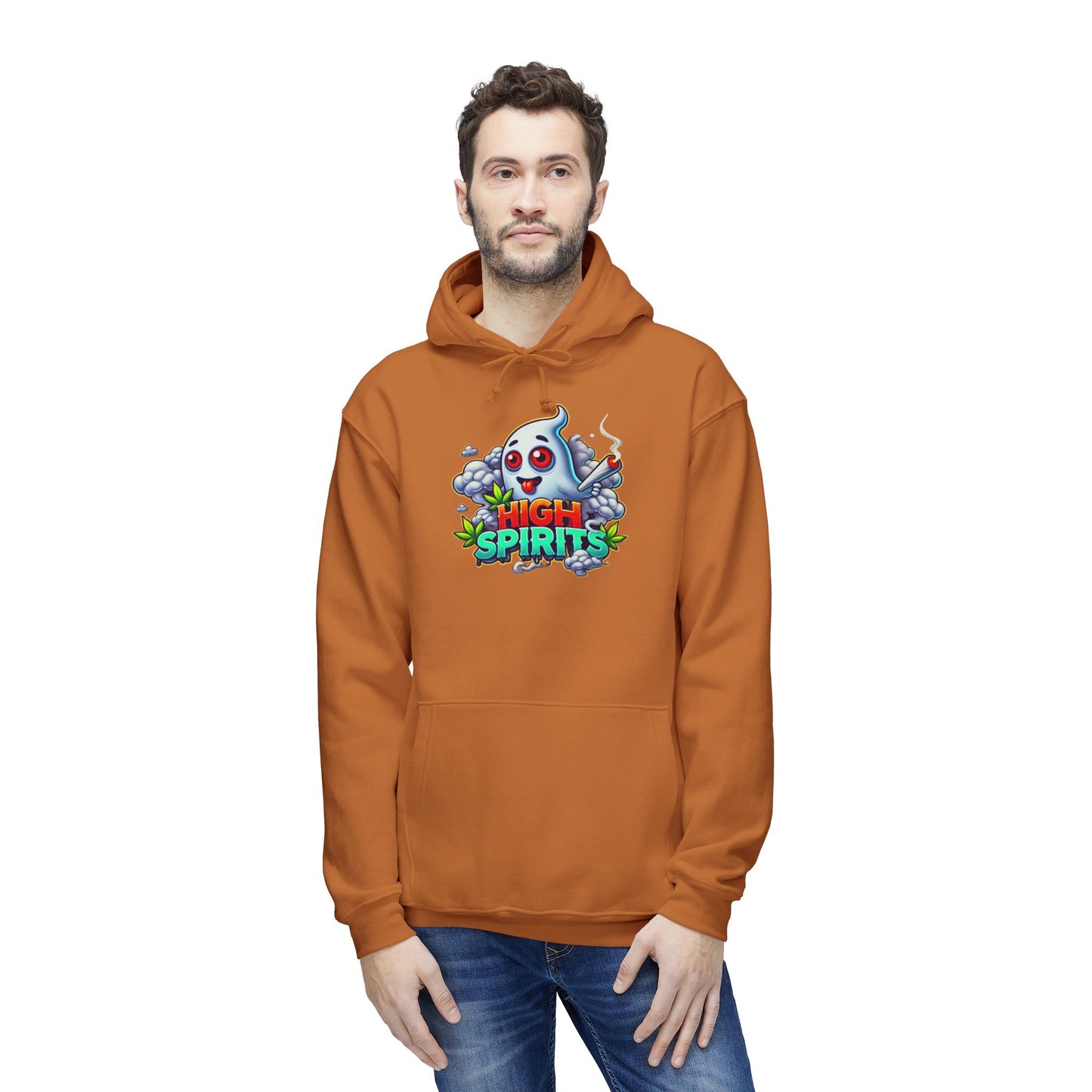 Unisex Hooded Sweatshirt - Halloween Ghost Design, Cozy Gift for Fall, Party Wear, Spooky Season, Casual Comfort