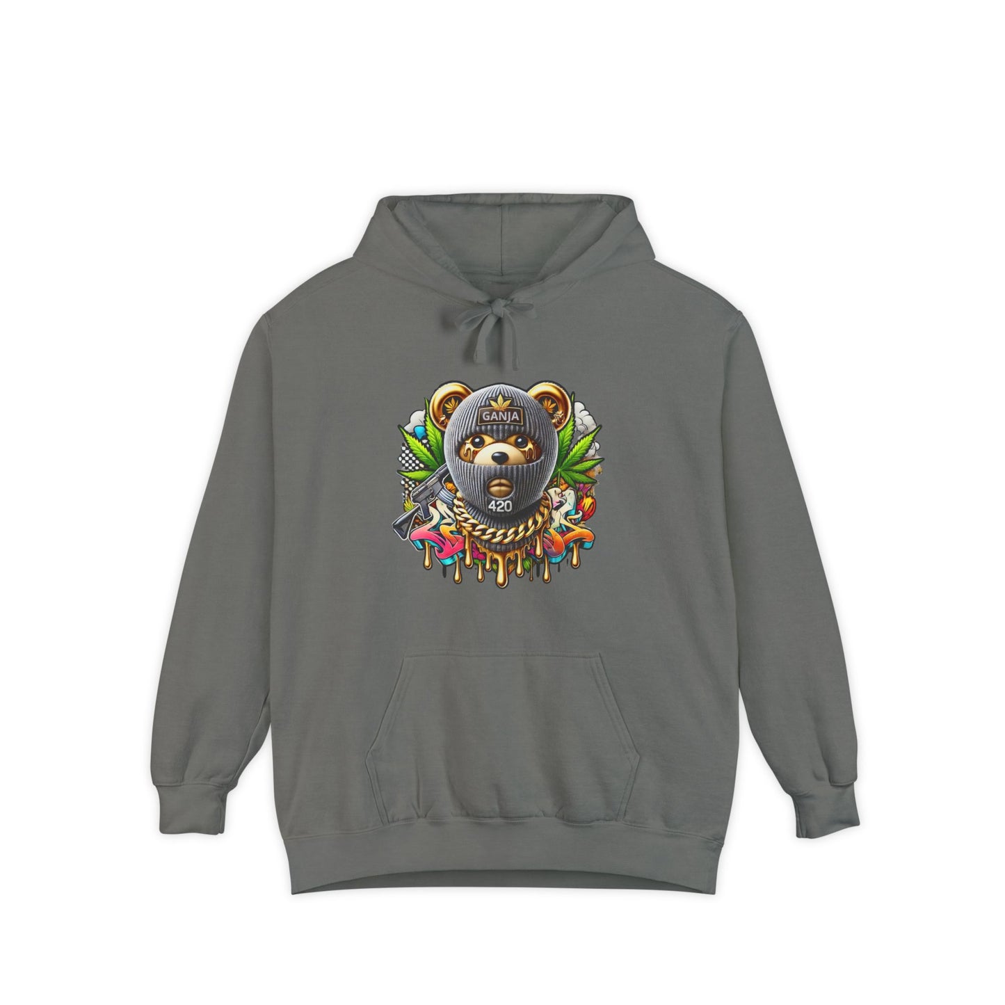 Artistic Bear Hoodie, Unisex Pullover, Unique Graphic Sweatshirt, Cozy Gift for Nature Lovers, Trendy Streetwear
