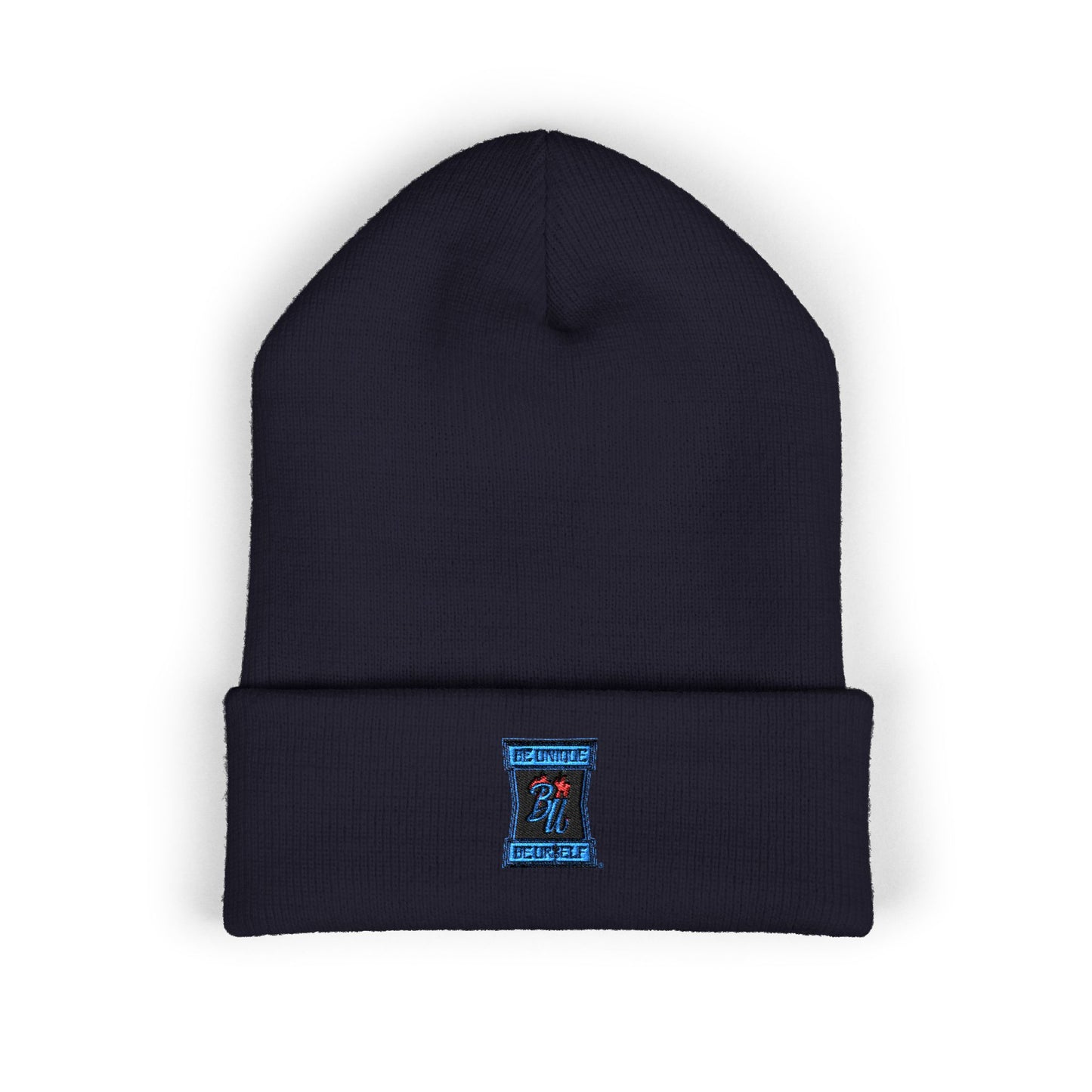 Embroidered 'Choose Joy' Cuffed Beanie — Classic Winter Knit Hat
