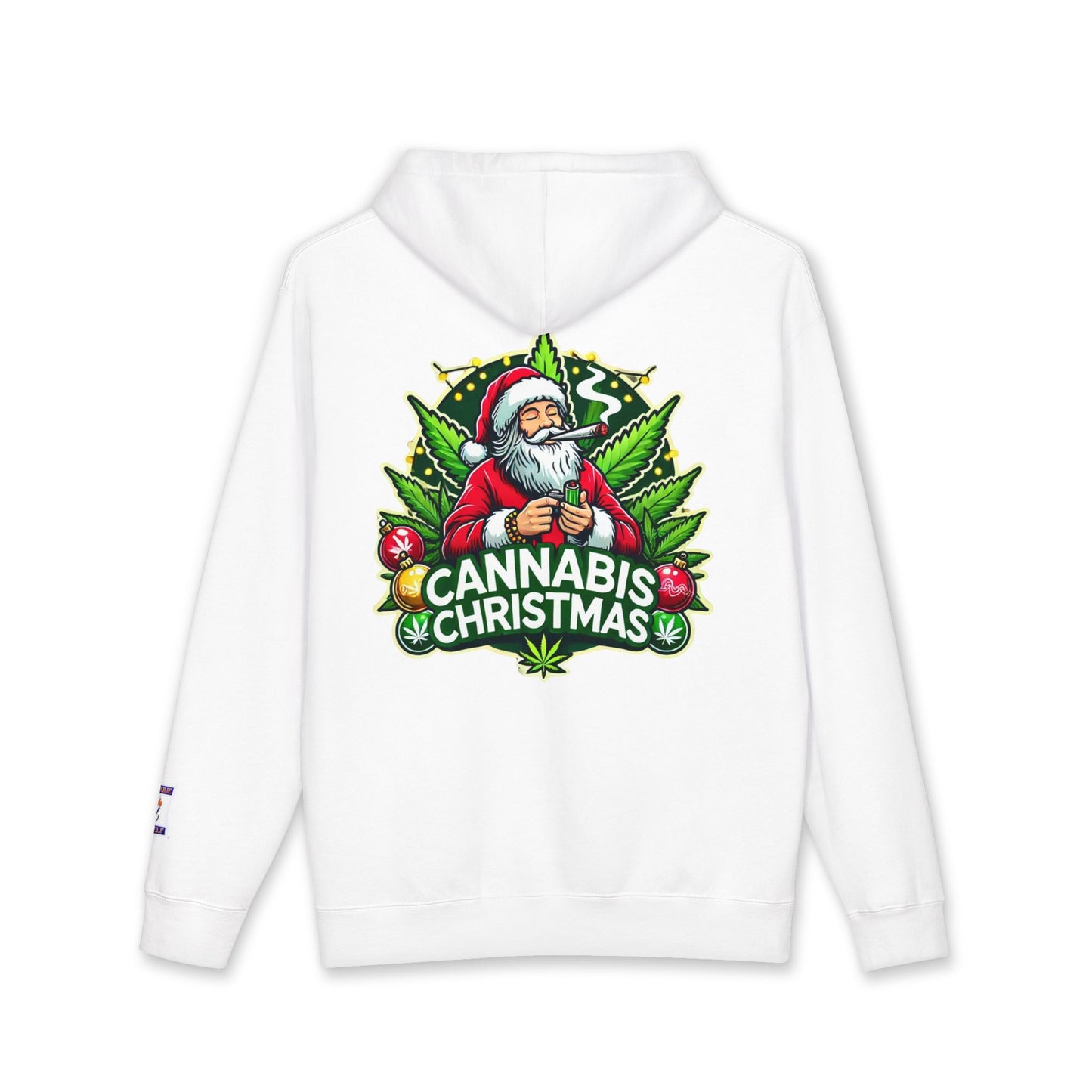 Cannabis Christmas Hoodie, Fun Holiday Apparel, Unisex Sweatshirt, Unique Gift for Cannabis Lovers, Festive Streetwear