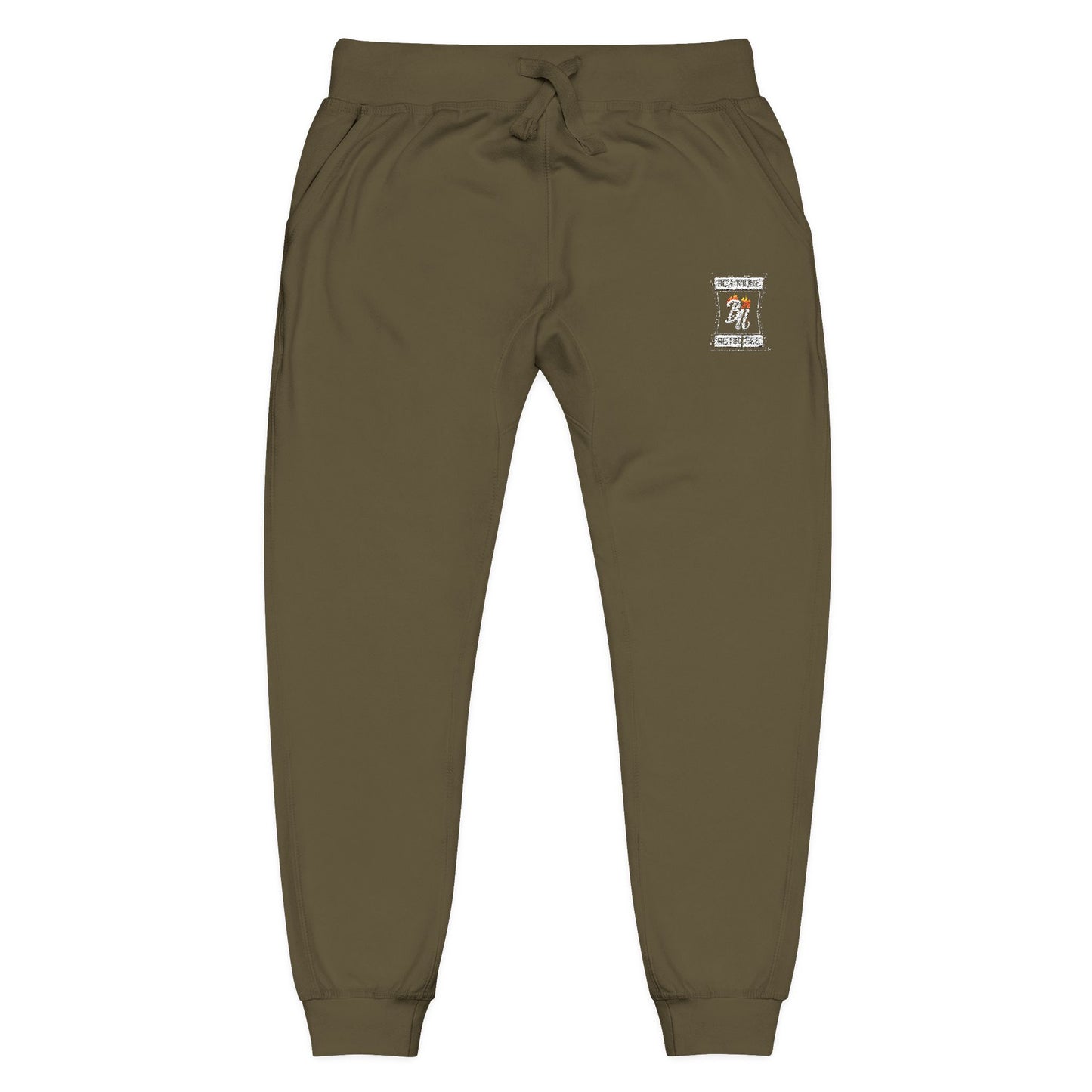 Embroidered Coral Sweatpants – Cozy Fleece Joggers with Script Accent