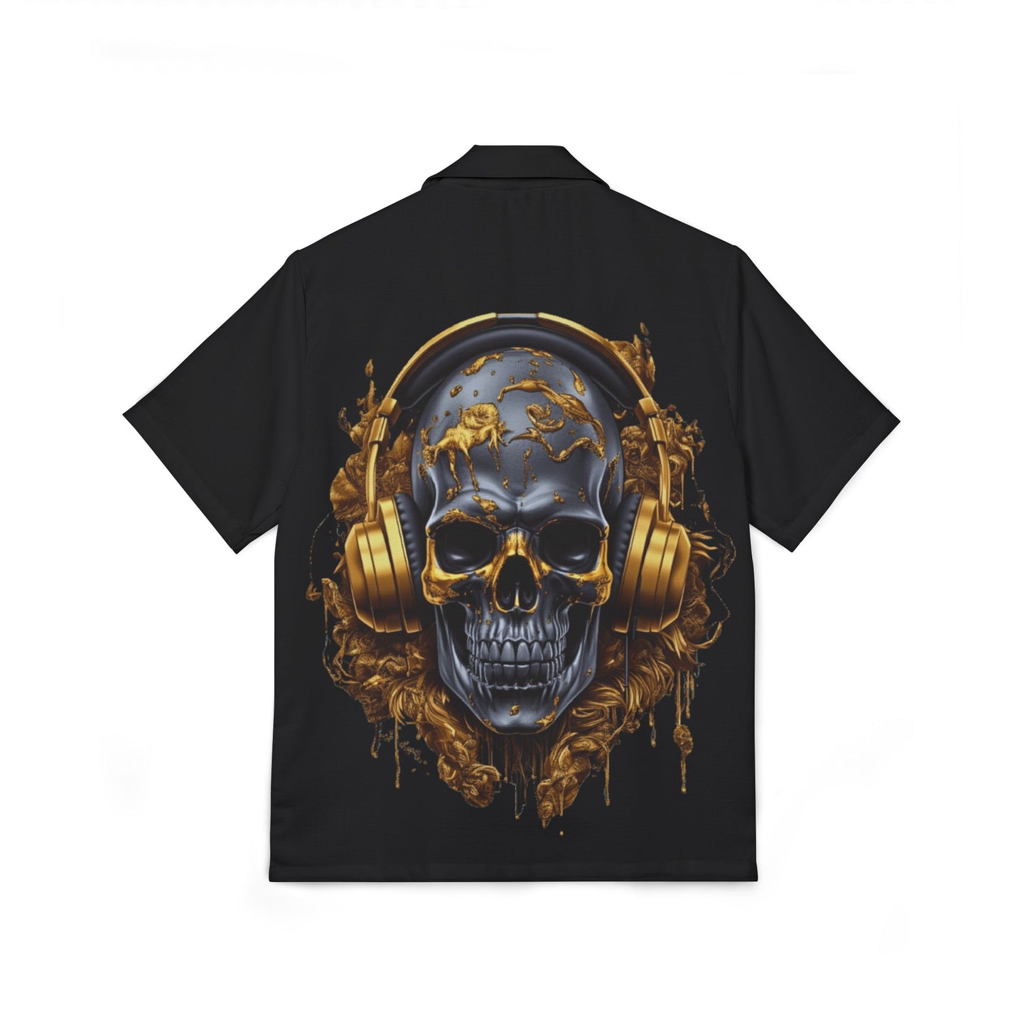 Stylish Men's Hawaiian Camp Shirt with Skull Design, Summer Shirt, Beach Wear, Casual Fashion, Unique Gift for Him