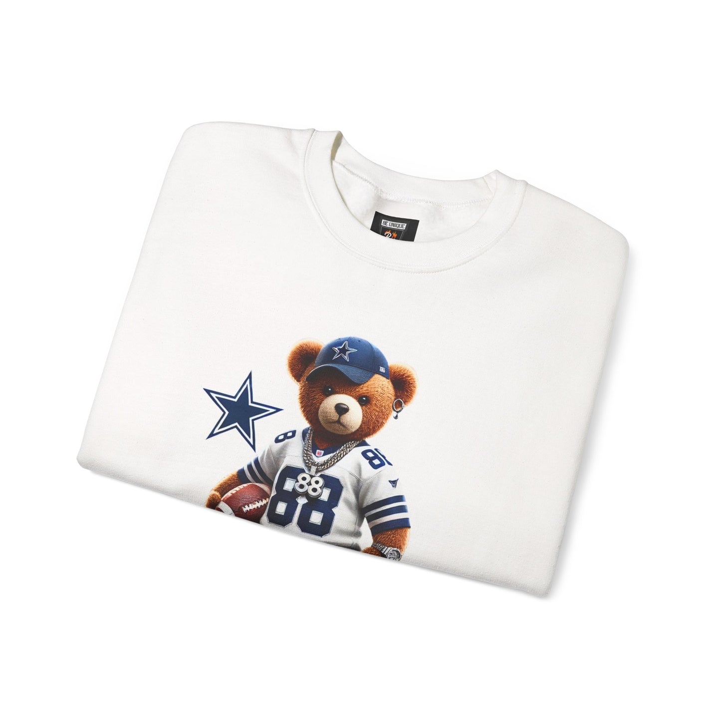Sporty Bear Crewneck Sweatshirt, Casual Fall Fashion, Coziest Gift for Football Fans, Unisex Sweatshirt, Perfect for Game Days