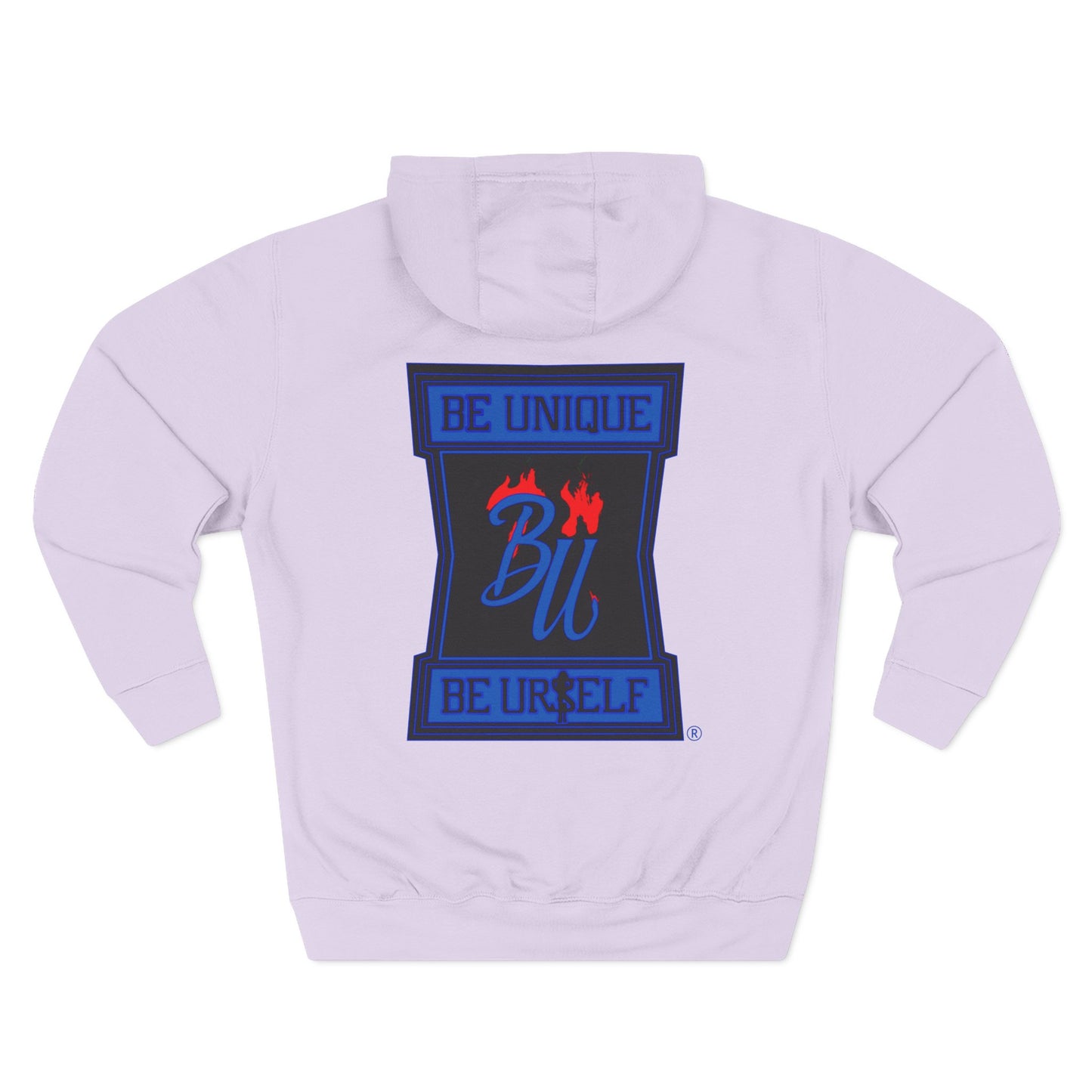 Be Unique Be Urself Hoodie — Cute Bear Soldier Graphic Fleece Pullover