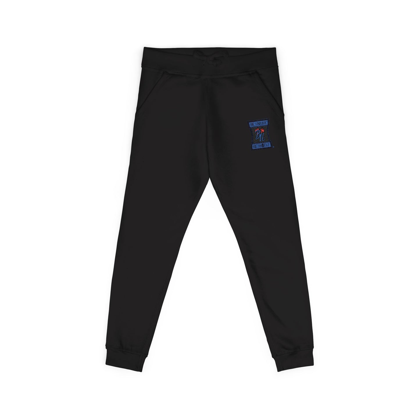 Embroidered Cosmic Cat Sweatpants — Cozy Pink Fleece Joggers