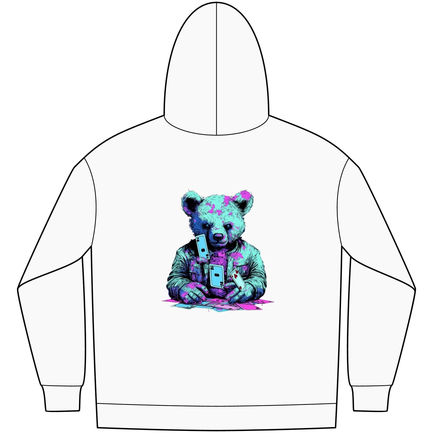 Cool Graphic Bear Hoodie for Men, Urban Streetwear, Cozy Fleece Sweatshirt, Perfect Gift Idea, Casual Style