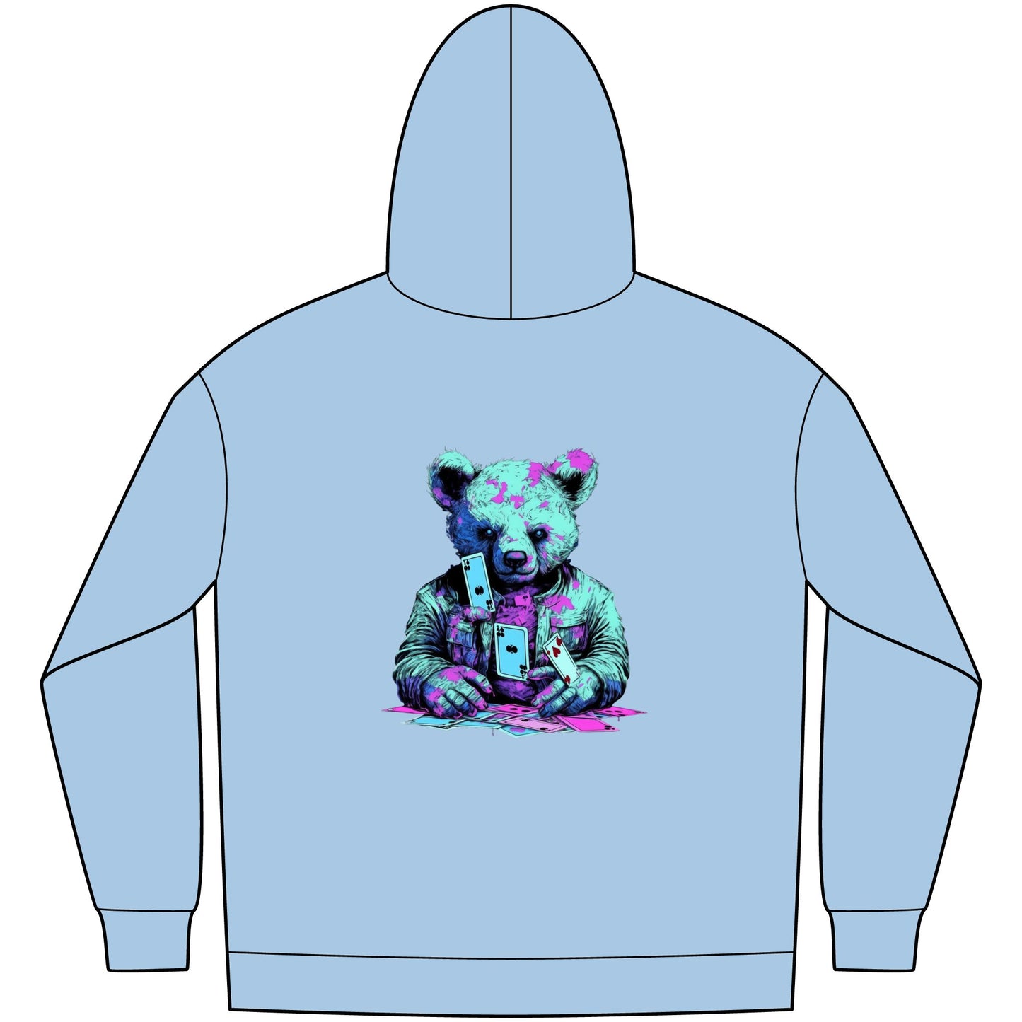 Cool Graphic Bear Hoodie for Men, Urban Streetwear, Cozy Fleece Sweatshirt, Perfect Gift Idea, Casual Style