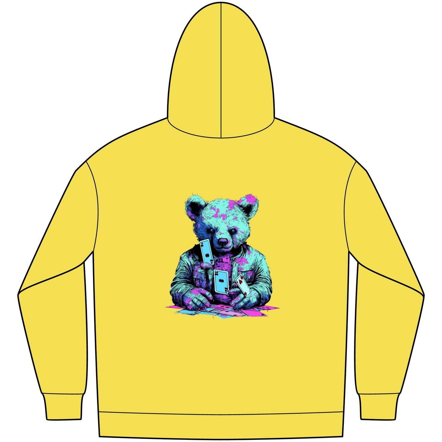 Cool Graphic Bear Hoodie for Men, Urban Streetwear, Cozy Fleece Sweatshirt, Perfect Gift Idea, Casual Style