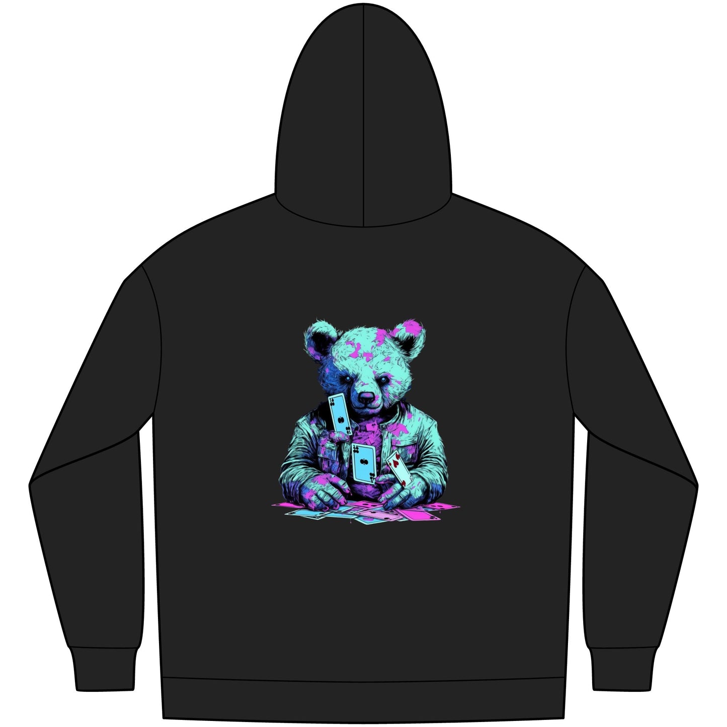 Cool Graphic Bear Hoodie for Men, Urban Streetwear, Cozy Fleece Sweatshirt, Perfect Gift Idea, Casual Style