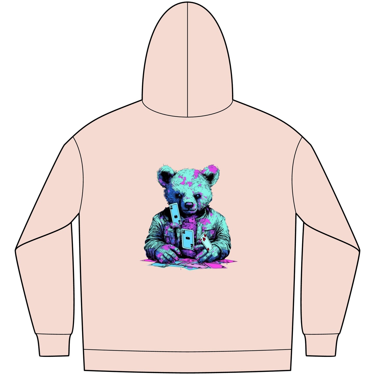 Cool Graphic Bear Hoodie for Men, Urban Streetwear, Cozy Fleece Sweatshirt, Perfect Gift Idea, Casual Style