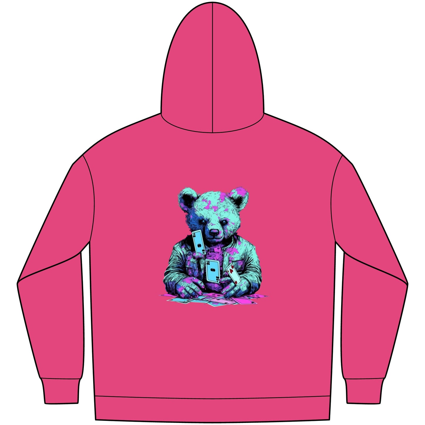 Cool Graphic Bear Hoodie for Men, Urban Streetwear, Cozy Fleece Sweatshirt, Perfect Gift Idea, Casual Style