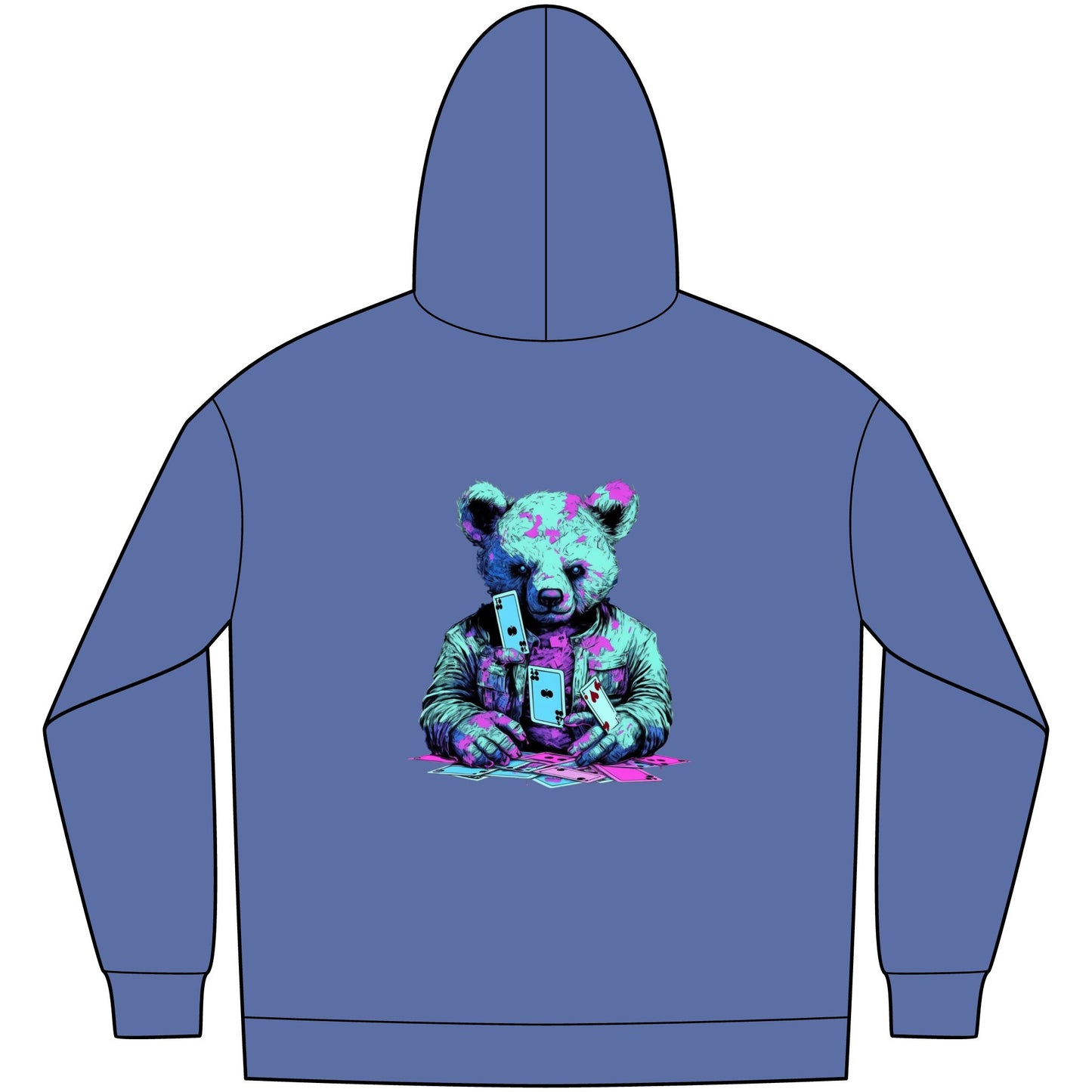 Cool Graphic Bear Hoodie for Men, Urban Streetwear, Cozy Fleece Sweatshirt, Perfect Gift Idea, Casual Style