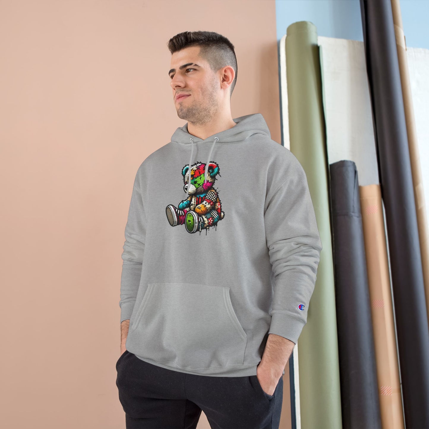 Whimsical Bear Graphic Hoodie - Be Unique, Be Yourself