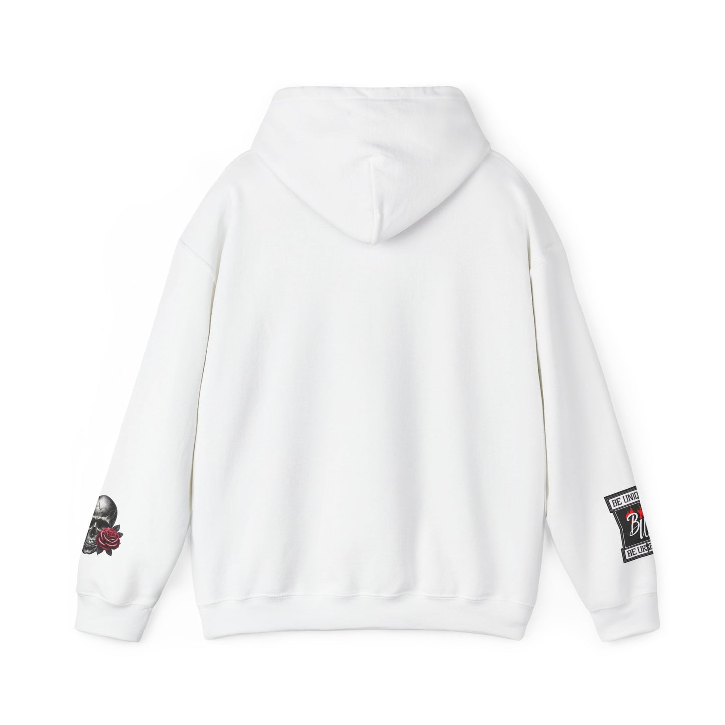 Skull & Rose Hoodie — Vintage Tattoo Sleeve Graphic Hooded Sweatshirt