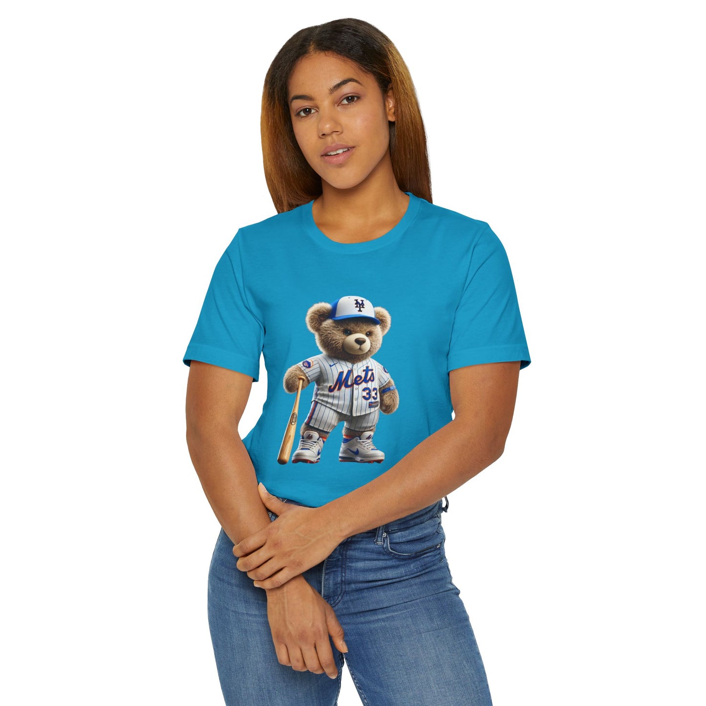 Sporty Bear Graphic Tee - Unisex Jersey T-Shirt, Cute Animal Shirt, Fun Baseball Apparel, Gift for Sports Fans, Casual Wear